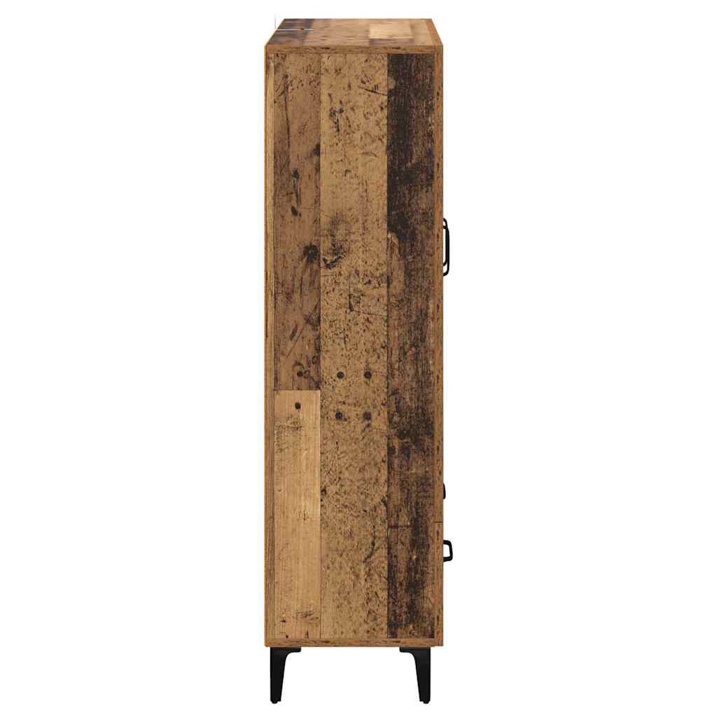 Vysoký Bufet Se Zásuvkou Staré Dřevo 70 X 31 X 115 Cm