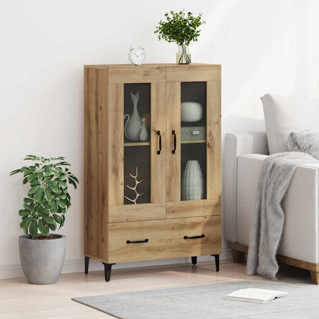 Vysoký Bufet Artisanový Dub 70 X 31 X 115 Cm
