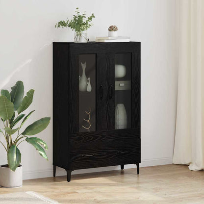 Vysoký Bufet Se Zásuvkou Černý Dub 70 X 31 X 115 Cm