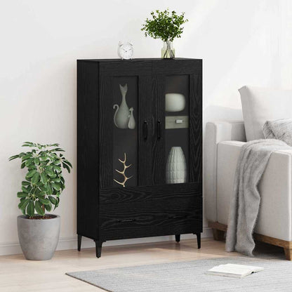 Vysoký Bufet Se Zásuvkou Černý Dub 70 X 31 X 115 Cm