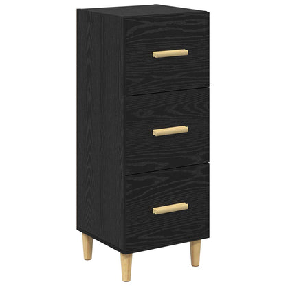 Servírovací Skříň Černý Dub 34.5 X 34 X 90 Cm Kompozitní Dřevo