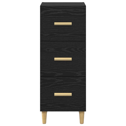 Servírovací Skříň Černý Dub 34.5 X 34 X 90 Cm Kompozitní Dřevo