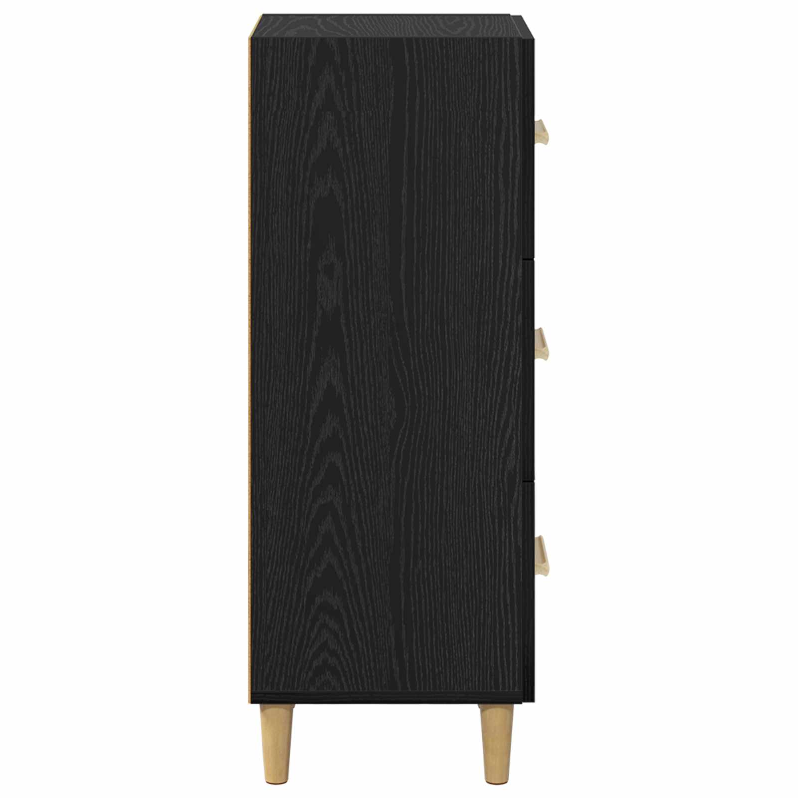 Servírovací Skříň Černý Dub 34.5 X 34 X 90 Cm Kompozitní Dřevo