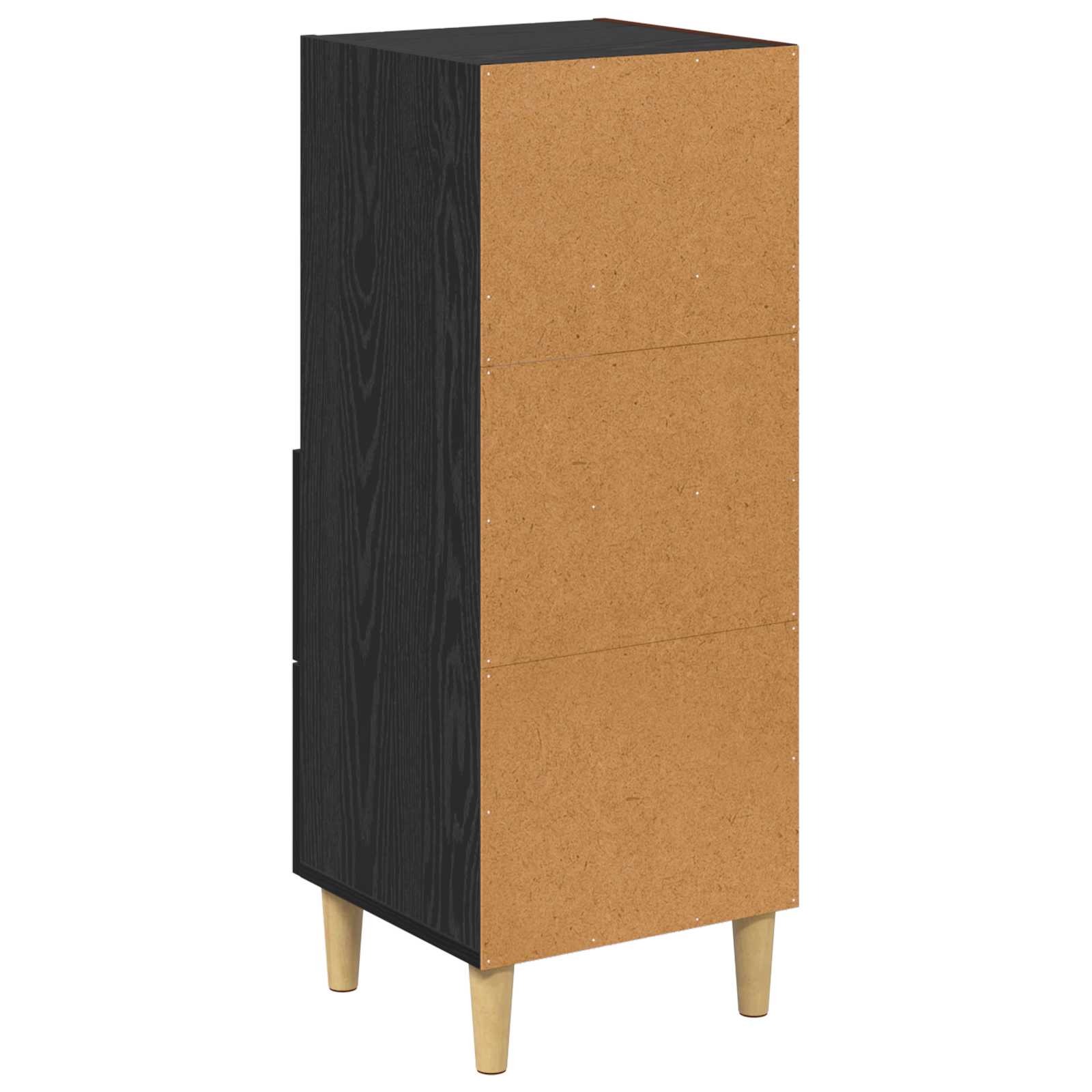 Servírovací Skříň Černý Dub 34 X 34.5 X 90 Cm Kompozitní Dřevo