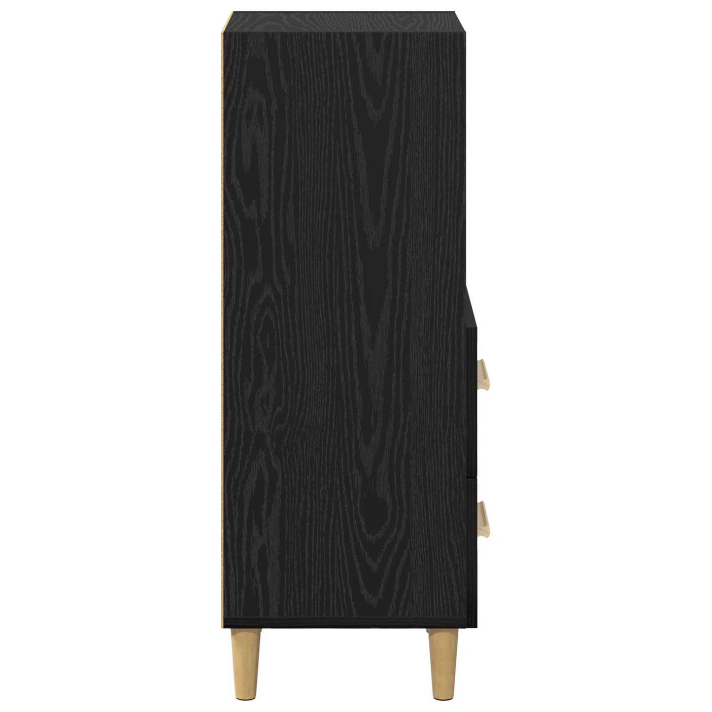 Servírovací Skříň Černý Dub 34 X 34.5 X 90 Cm Kompozitní Dřevo