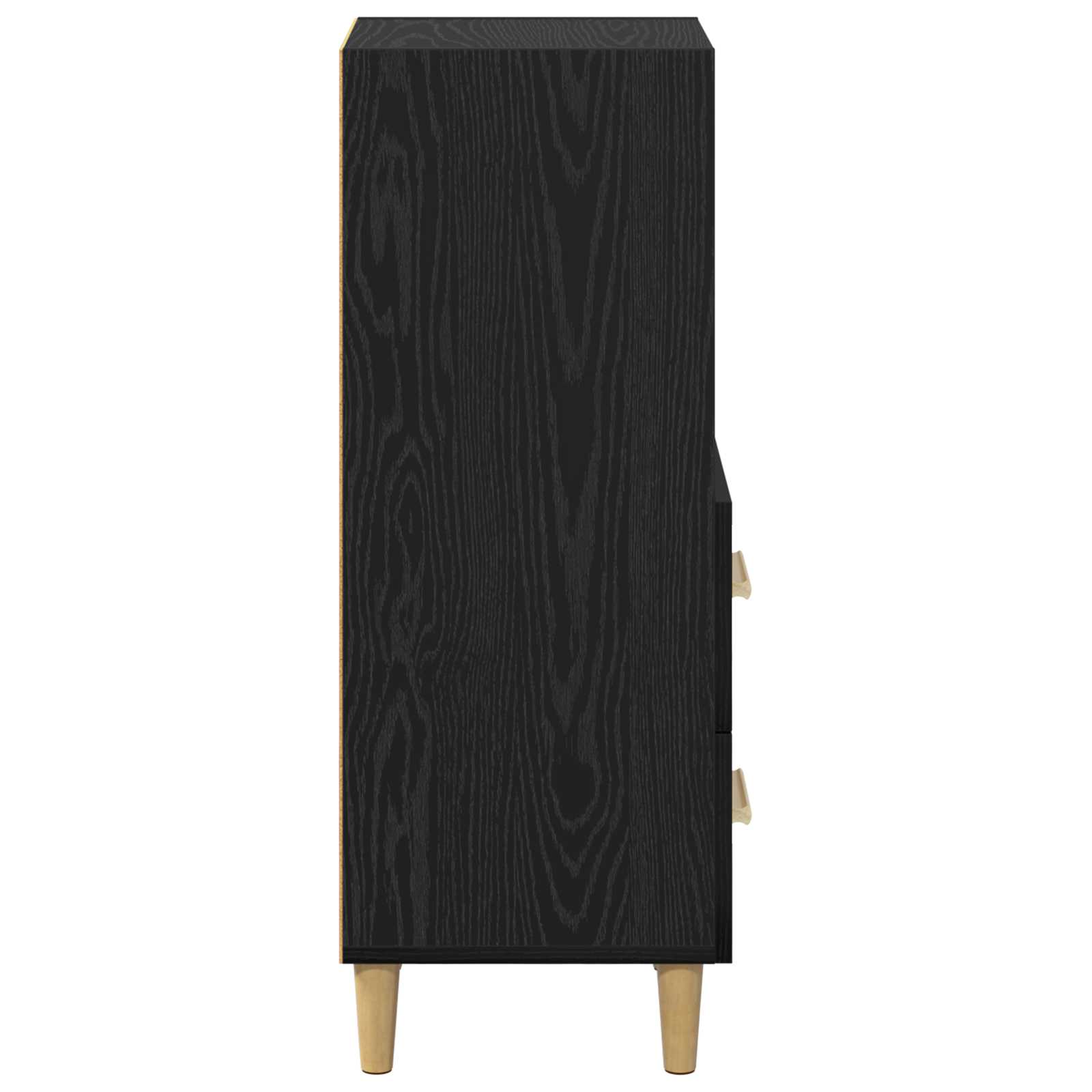 Servírovací Skříň Černý Dub 34 X 34.5 X 90 Cm Kompozitní Dřevo