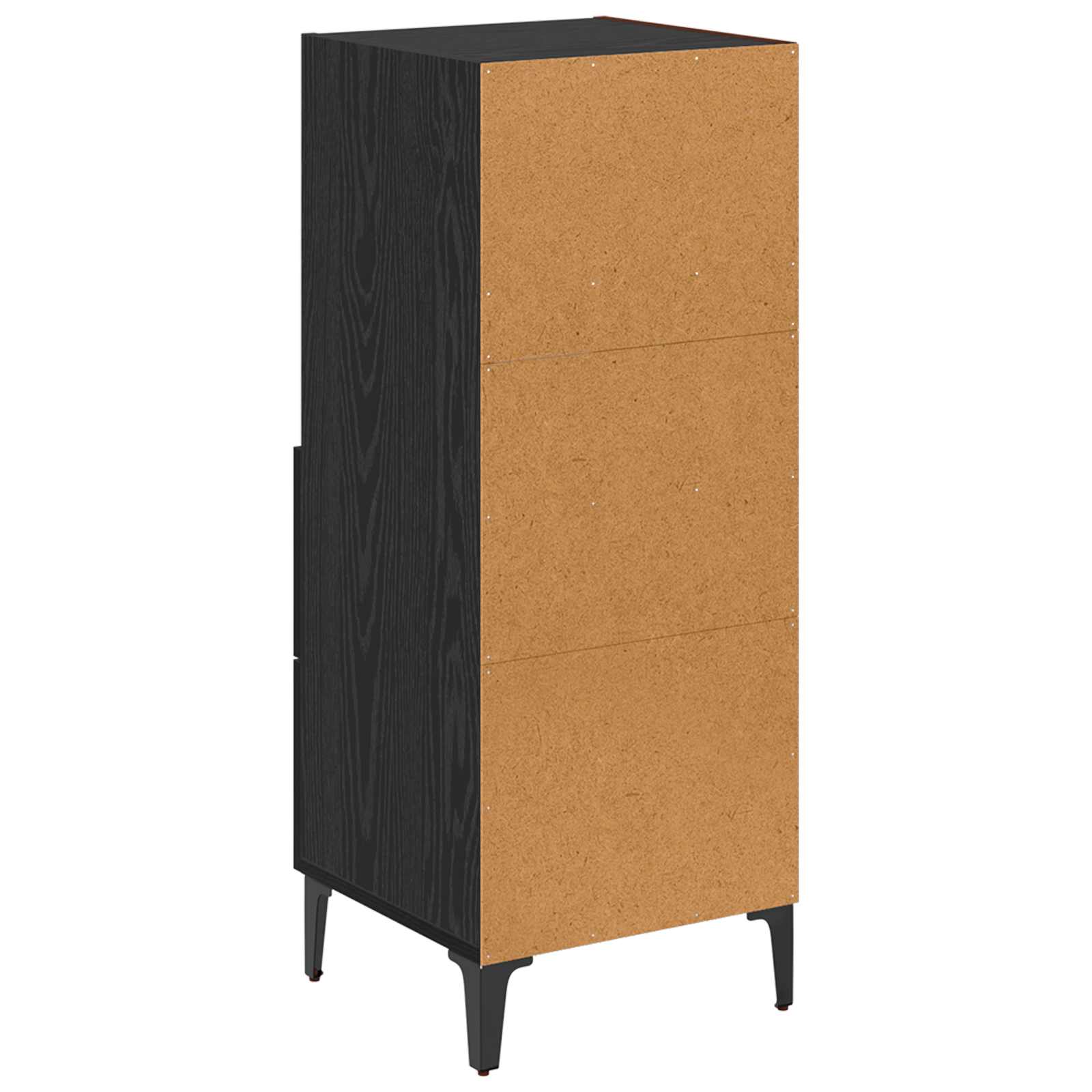 Servírovací Skříň Černý Dub 34 X 34.5 X 90 Cm Kompozitní Dřevo
