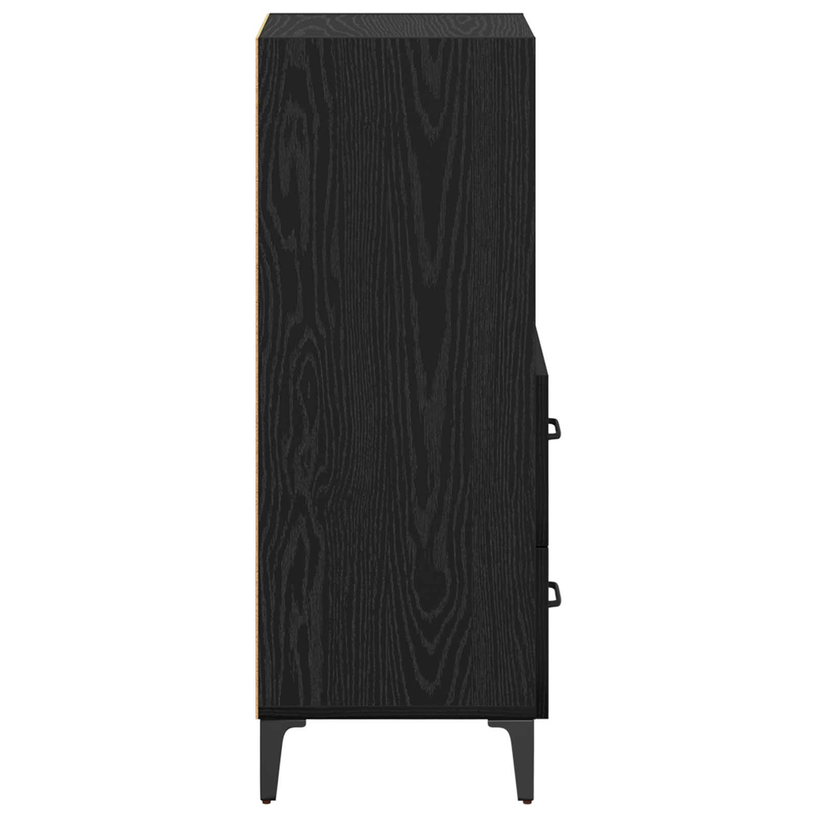 Servírovací Skříň Černý Dub 34 X 34.5 X 90 Cm Kompozitní Dřevo