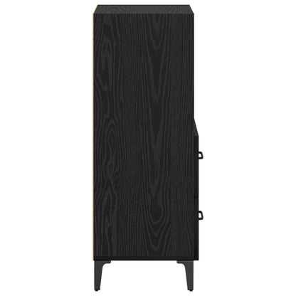 Servírovací Skříň Černý Dub 34 X 34.5 X 90 Cm Kompozitní Dřevo