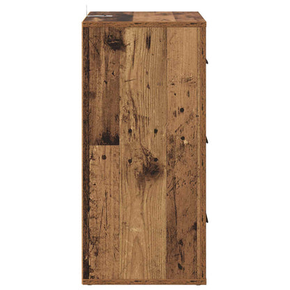 Servírovací Skříň Staré Dřevo 40 X 33 X 70 Cm Kompozitní Dřevo