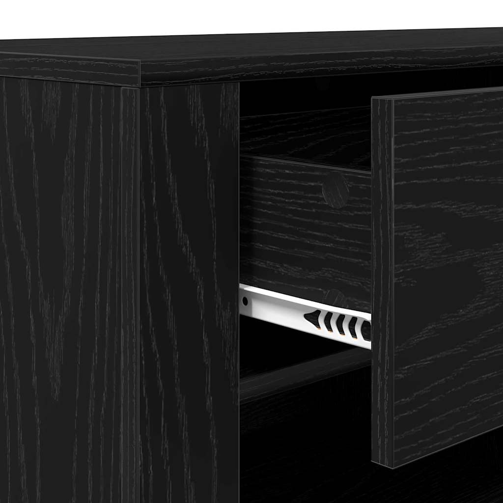 Televizní Skříň 100 X 35 X 40 Cm Černý Dub Kompozitní Dřevo