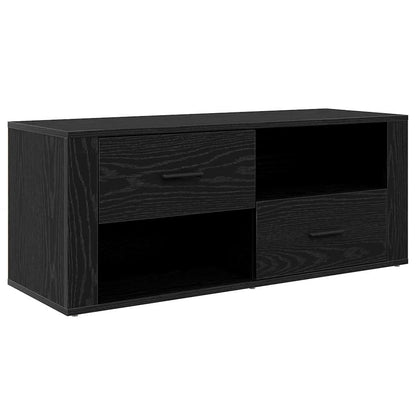 Televizní Skříň 100 X 35 X 40 Cm Černý Dub Kompozitní Dřevo