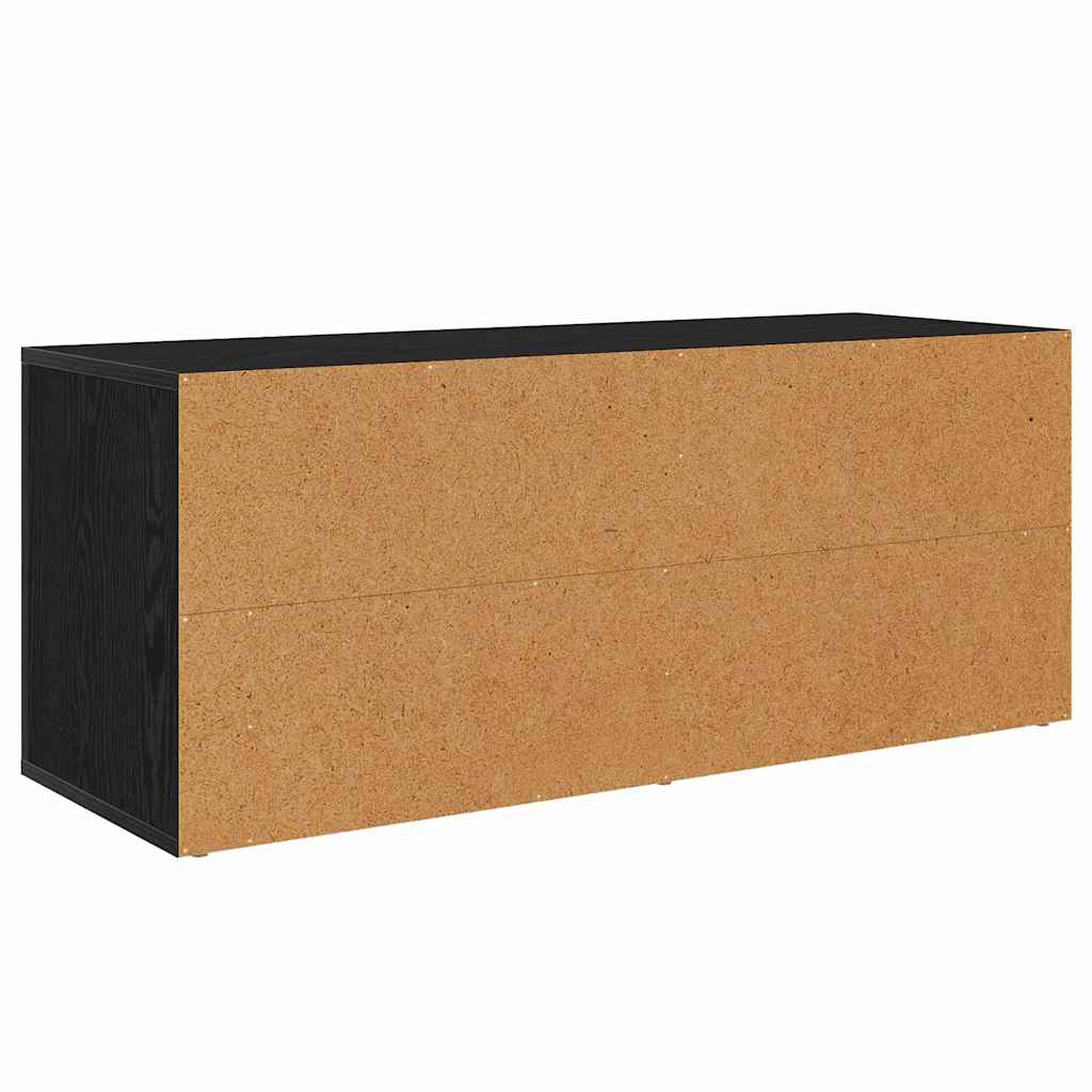 Televizní Skříň 100 X 35 X 40 Cm Černý Dub Kompozitní Dřevo