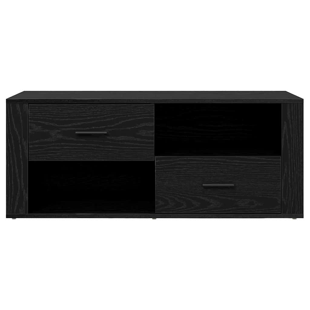 Televizní Skříň 100 X 35 X 40 Cm Černý Dub Kompozitní Dřevo
