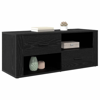 Televizní Skříň 100 X 35 X 40 Cm Černý Dub Kompozitní Dřevo