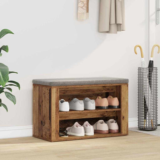 Regál Na Boty 75 X 35 X 45 Cm Kompozitní Dřevo Staré Dřevo