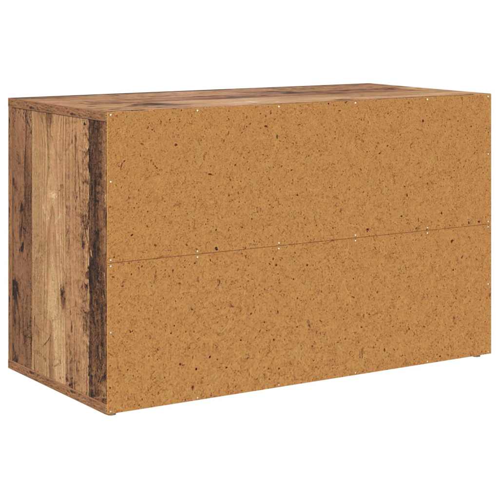 Regál Na Boty 75 X 35 X 45 Cm Kompozitní Dřevo Staré Dřevo