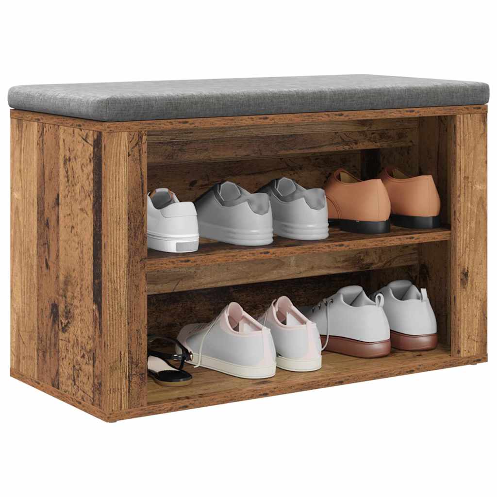 Regál Na Boty 75 X 35 X 45 Cm Kompozitní Dřevo Staré Dřevo
