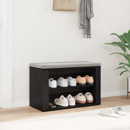 Regál Na Boty 75 X 35 X 45 Cm Kompozitní Dřevo Černý Dub