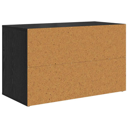 Regál Na Boty 75 X 35 X 45 Cm Kompozitní Dřevo Černý Dub