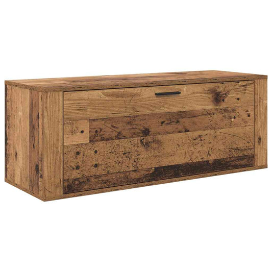 Skříň Na Obuv 100 X 35 X 38 Cm Kompozitní Dřevo Staré Dřevo