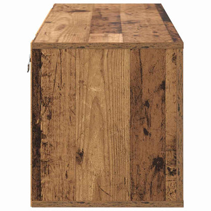 Skříň Na Obuv 100 X 35 X 38 Cm Kompozitní Dřevo Staré Dřevo