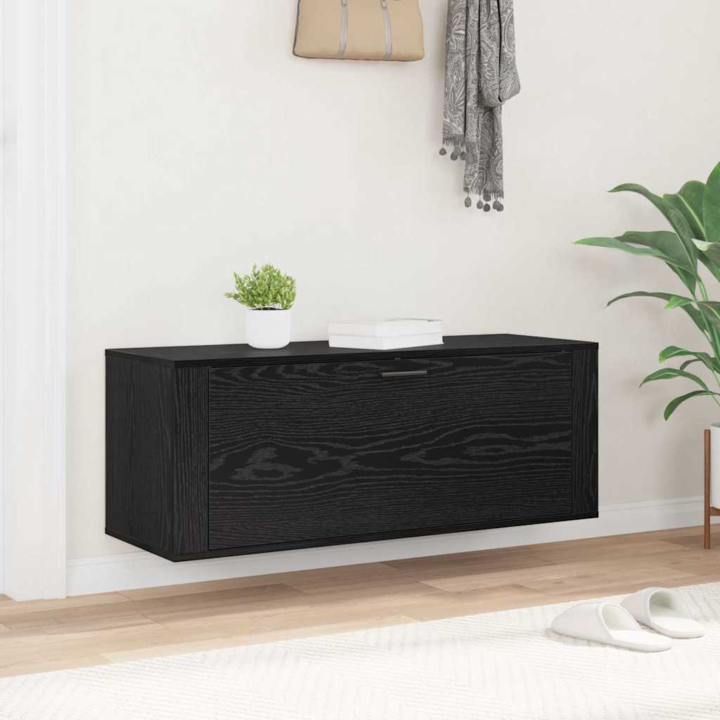 Skříň Na Obuv 100 X 35 X 38 Cm Kompozitní Dřevo Černý Dub