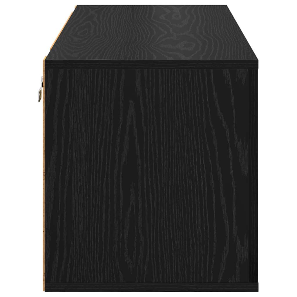 Skříň Na Obuv 100 X 35 X 38 Cm Kompozitní Dřevo Černý Dub