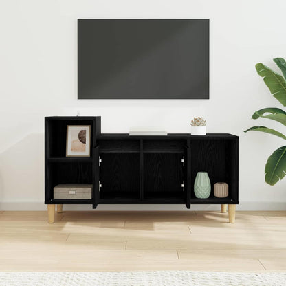 Televizní Skříň 100 X 35 X 55 Cm Černý Dub Kompozitní Dřevo