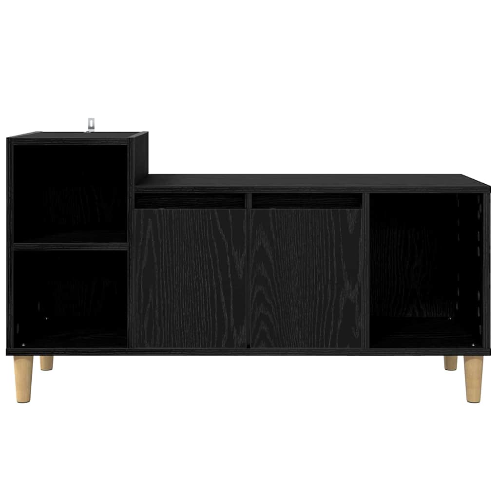 Televizní Skříň 100 X 35 X 55 Cm Černý Dub Kompozitní Dřevo