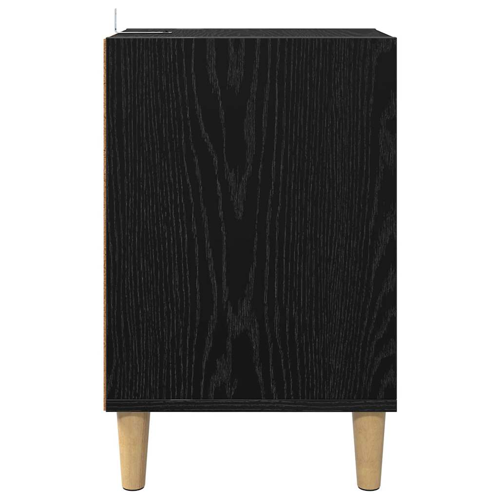 Televizní Skříň 100 X 35 X 55 Cm Černý Dub Kompozitní Dřevo