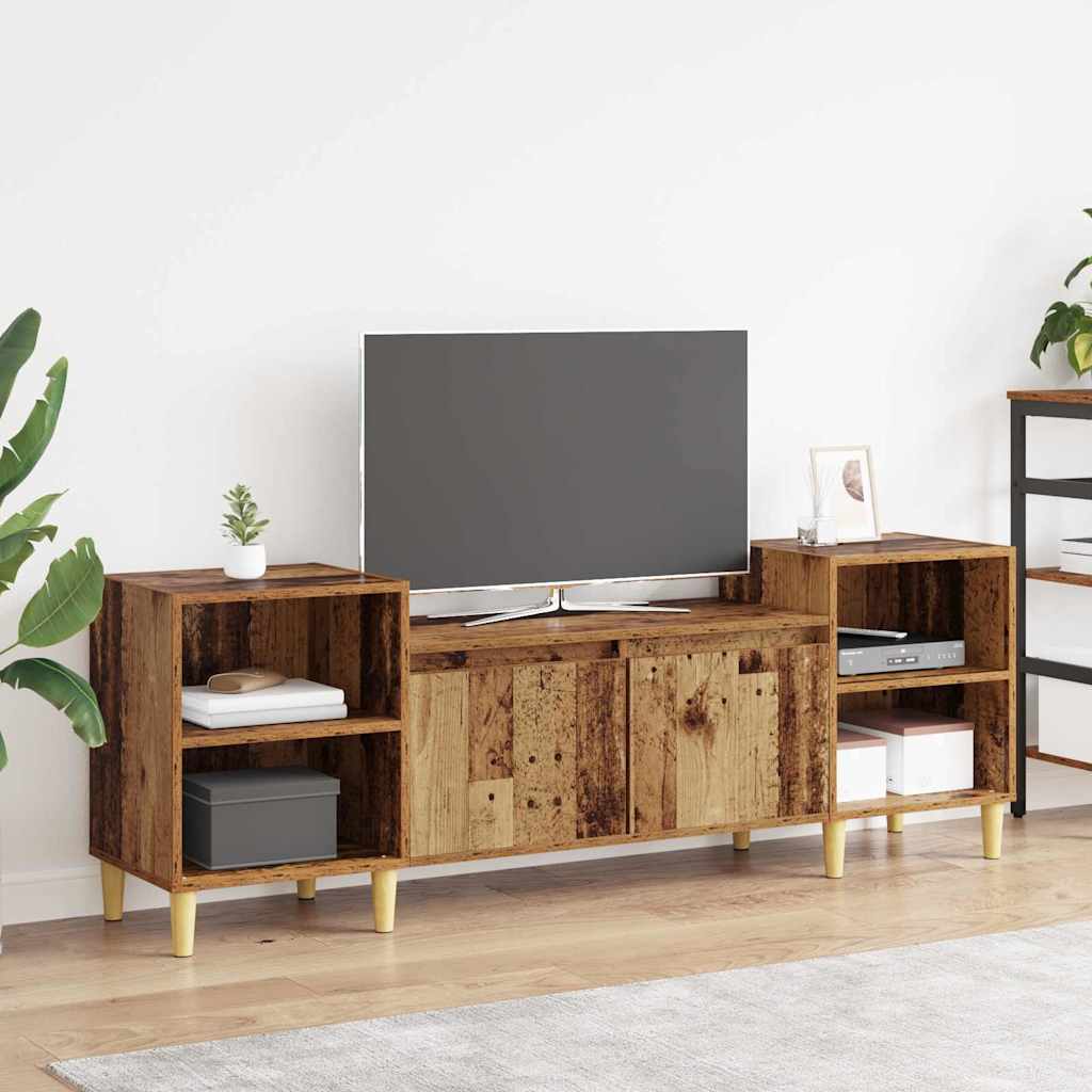 Televizní Skříň 160 X 35 X 55 Cm Staré Dřevo Kompozitní Dřevo