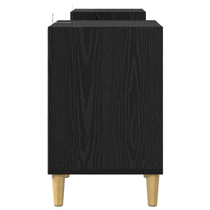 Televizní Skříň 160 X 35 X 55 Cm Černý Dub Kompozitní Dřevo