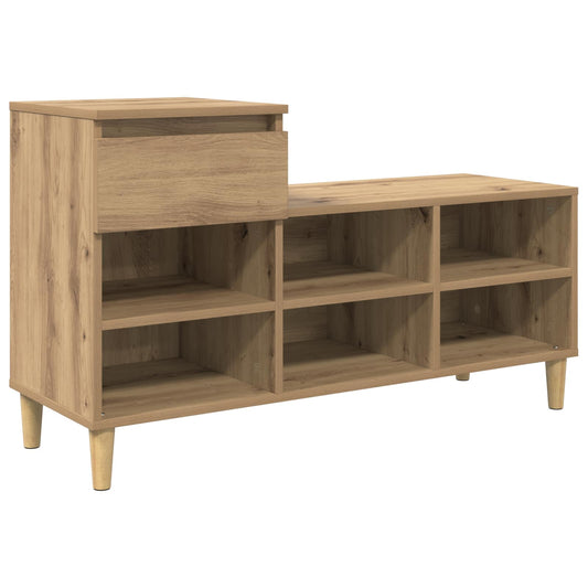 Skříň Na Obuv 102 X 36 X 60 Cm Kompozitní Dřevo Artisanový Dub