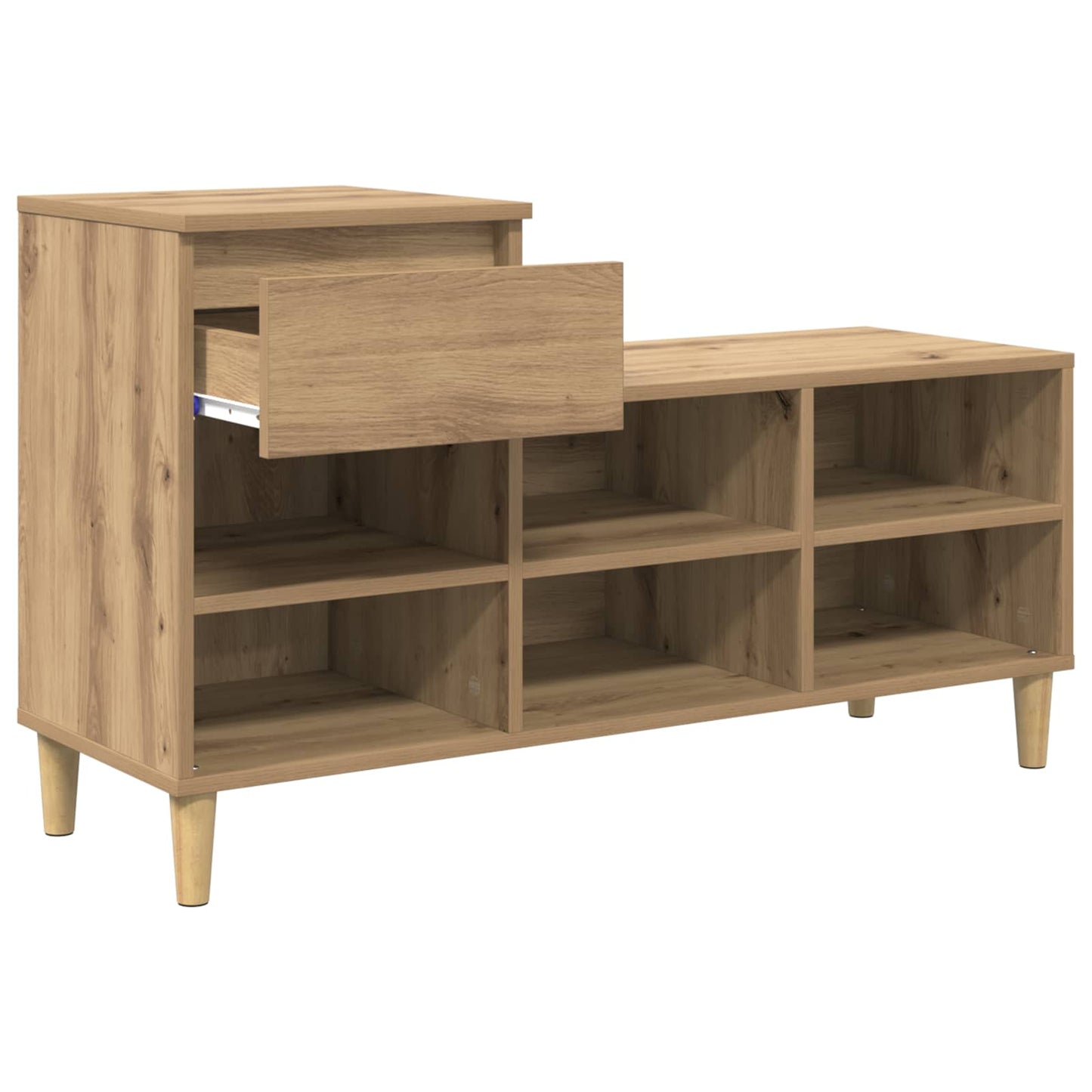 Skříň Na Obuv 102 X 36 X 60 Cm Kompozitní Dřevo Artisanový Dub