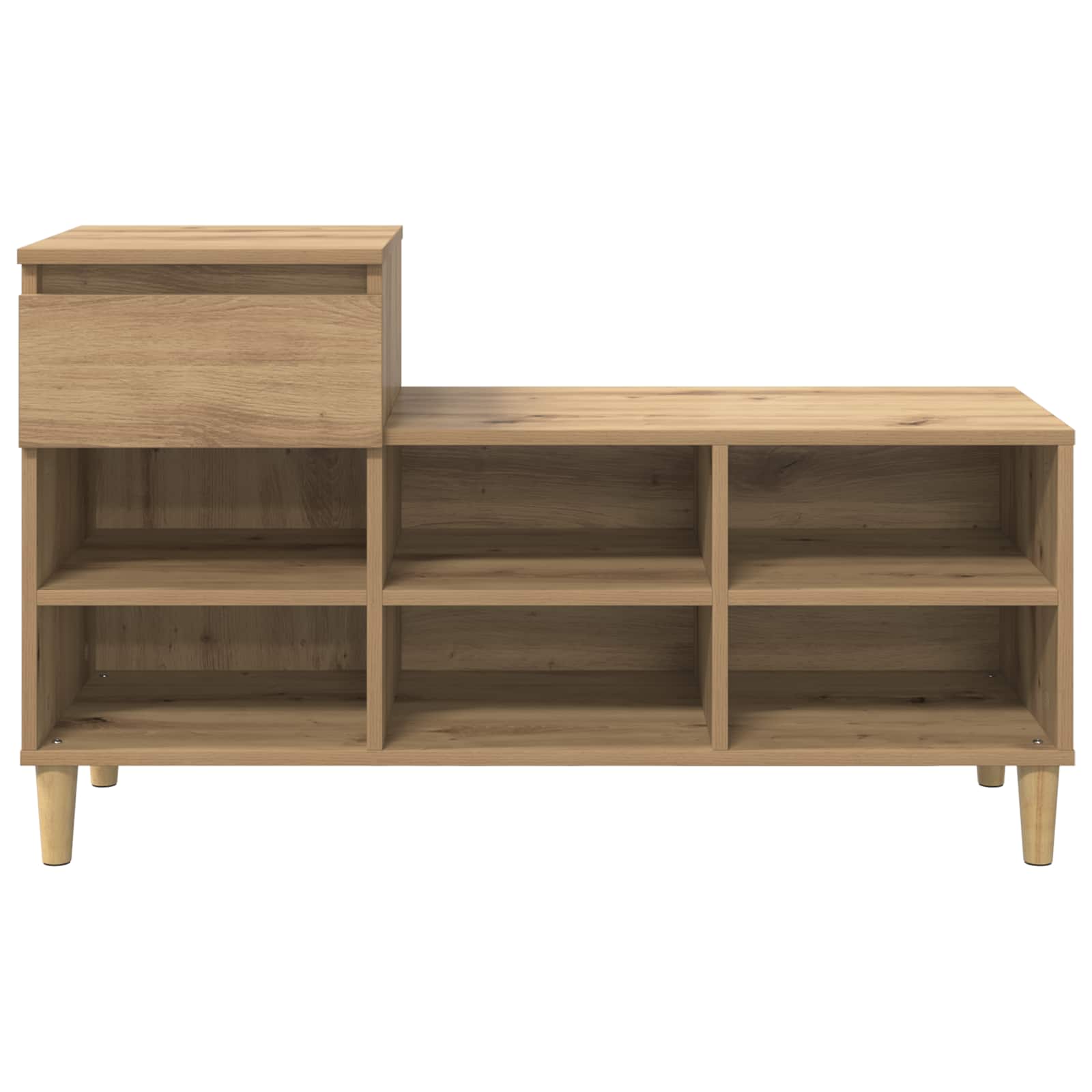 Skříň Na Obuv 102 X 36 X 60 Cm Kompozitní Dřevo Artisanový Dub
