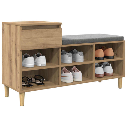 Skříň Na Obuv 102 X 36 X 60 Cm Kompozitní Dřevo Artisanový Dub