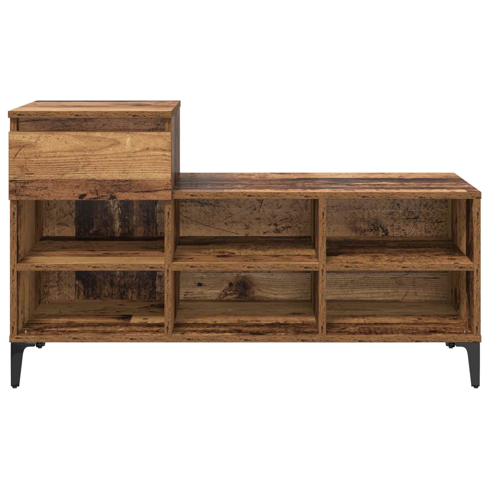 Skříň Na Obuv 102 X 36 X 60 Cm Kompozitní Dřevo Staré Dřevo
