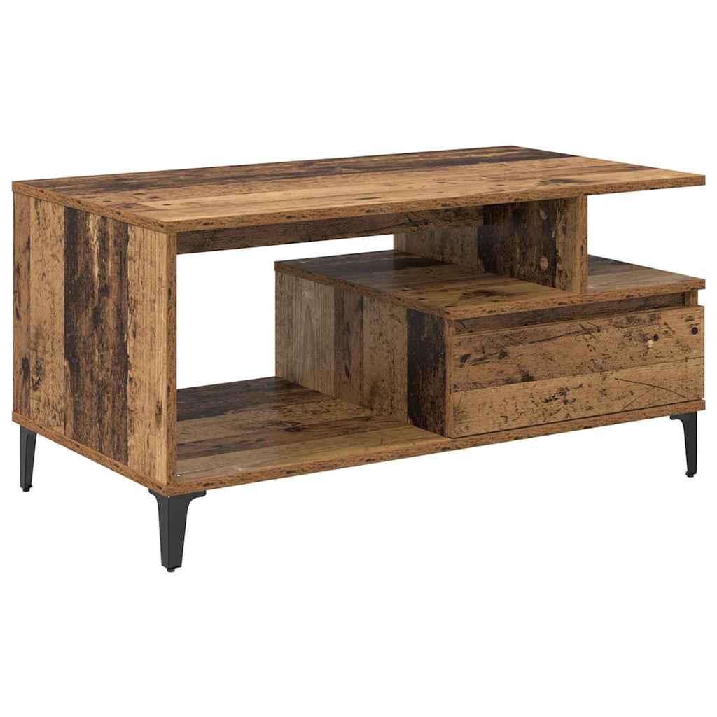 Konferenční Stolek Staré Dřevo 90 X 49 X 45 Cm Kompozitní Dřevo