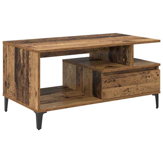 Konferenční Stolek Staré Dřevo 90 X 49 X 45 Cm Kompozitní Dřevo