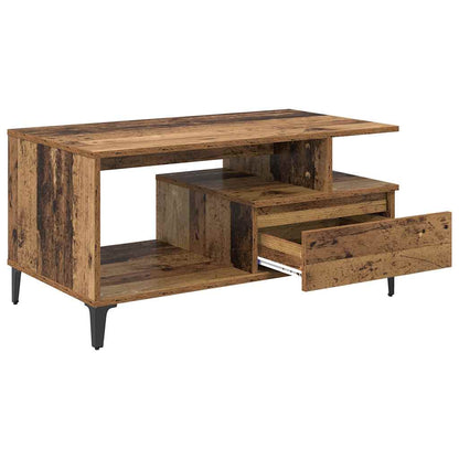 Konferenční Stolek Staré Dřevo 90 X 49 X 45 Cm Kompozitní Dřevo