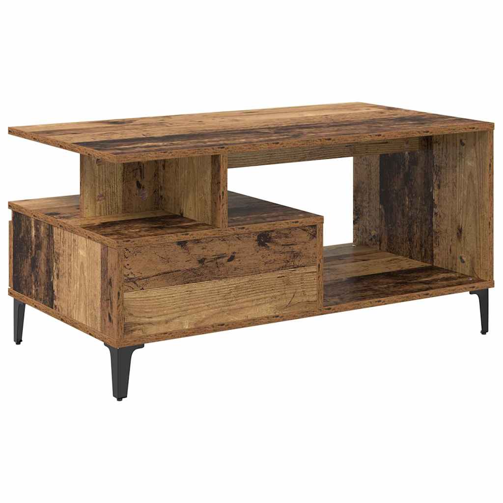 Konferenční Stolek Staré Dřevo 90 X 49 X 45 Cm Kompozitní Dřevo