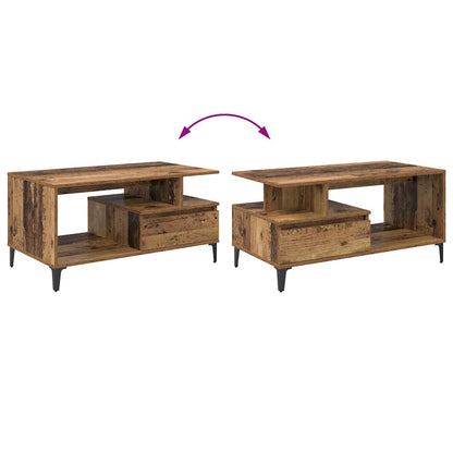 Konferenční Stolek Staré Dřevo 90 X 49 X 45 Cm Kompozitní Dřevo