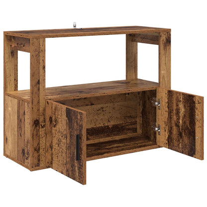 Servírovací Skříň Staré Dřevo 80 X 30 X 60 Cm Kompozitní Dřevo