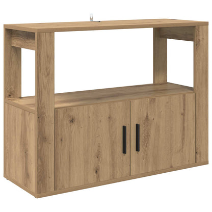 Servírovací Skříň Dub Artisan 80 X 30 X 60 Cm Kompozitní Dřevo