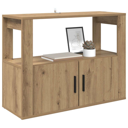 Servírovací Skříň Dub Artisan 80 X 30 X 60 Cm Kompozitní Dřevo