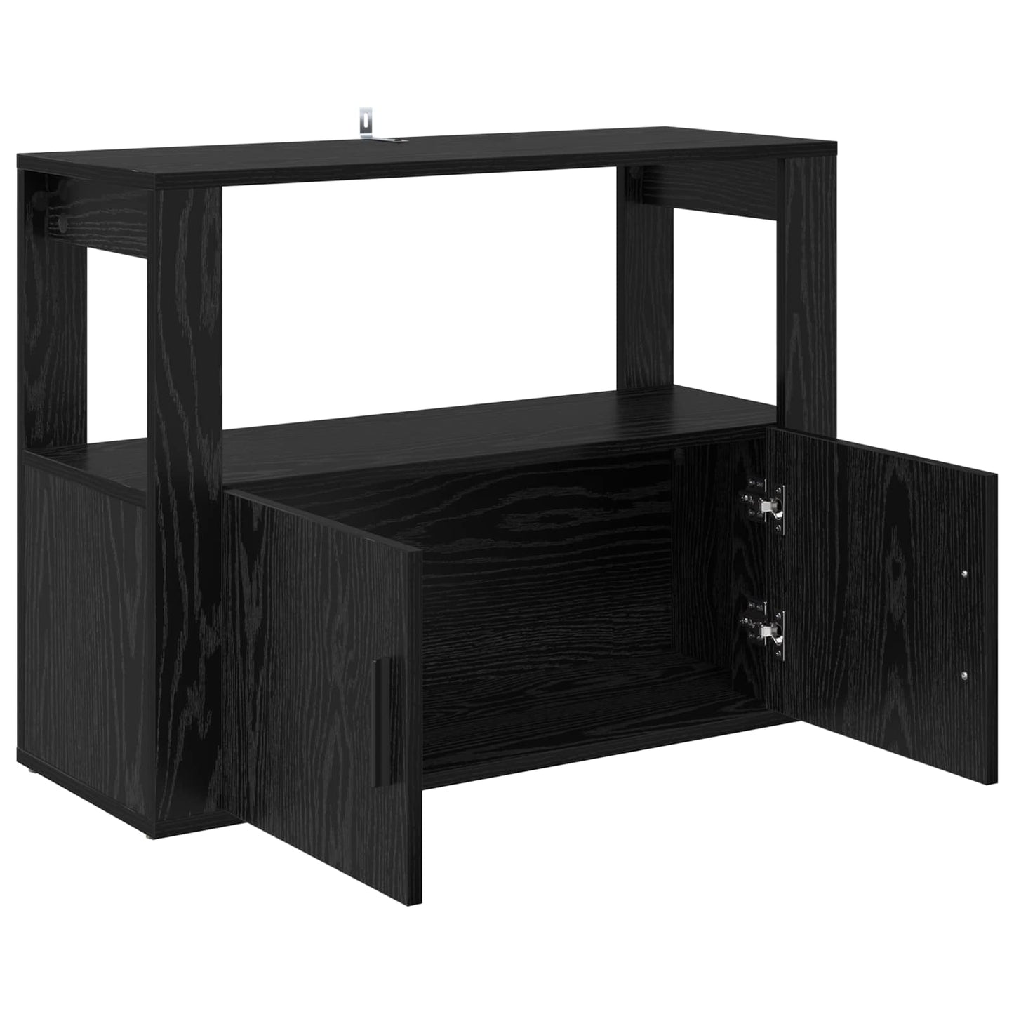 Servírovací Skříň Černý Dub 80 X 30 X 60 Cm Kompozitní Dřevo
