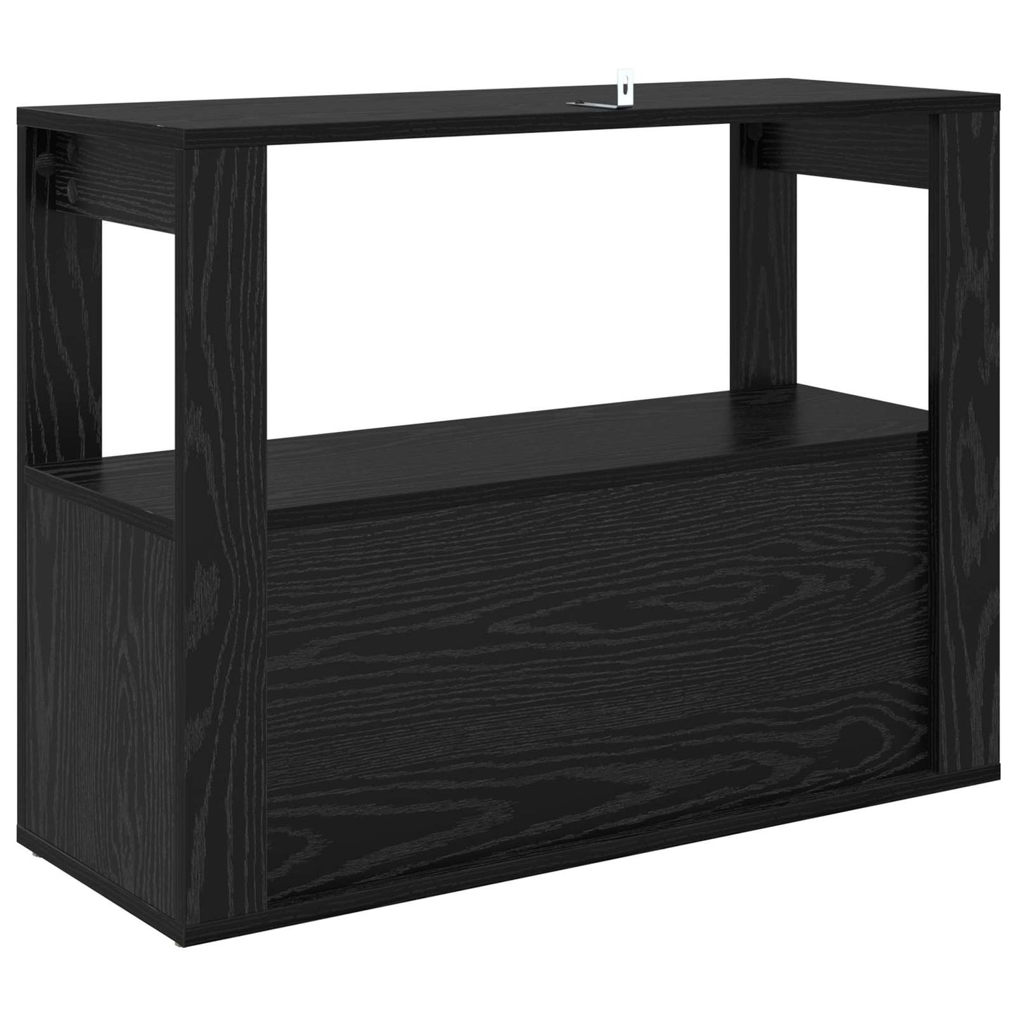 Servírovací Skříň Černý Dub 80 X 30 X 60 Cm Kompozitní Dřevo