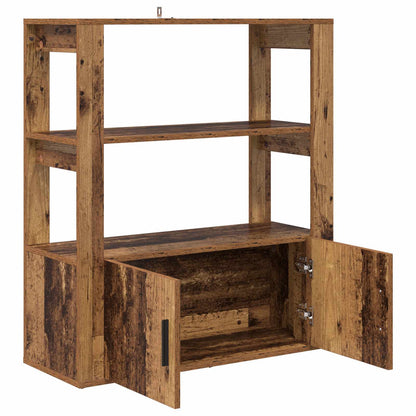Servírovací Skříň Staré Dřevo 30 X 80 X 90 Cm Kompozitní Dřevo