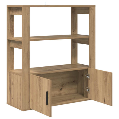 Servírovací Skříň Dub Artisan 30 X 80 X 90 Cm Kompozitní Dřevo